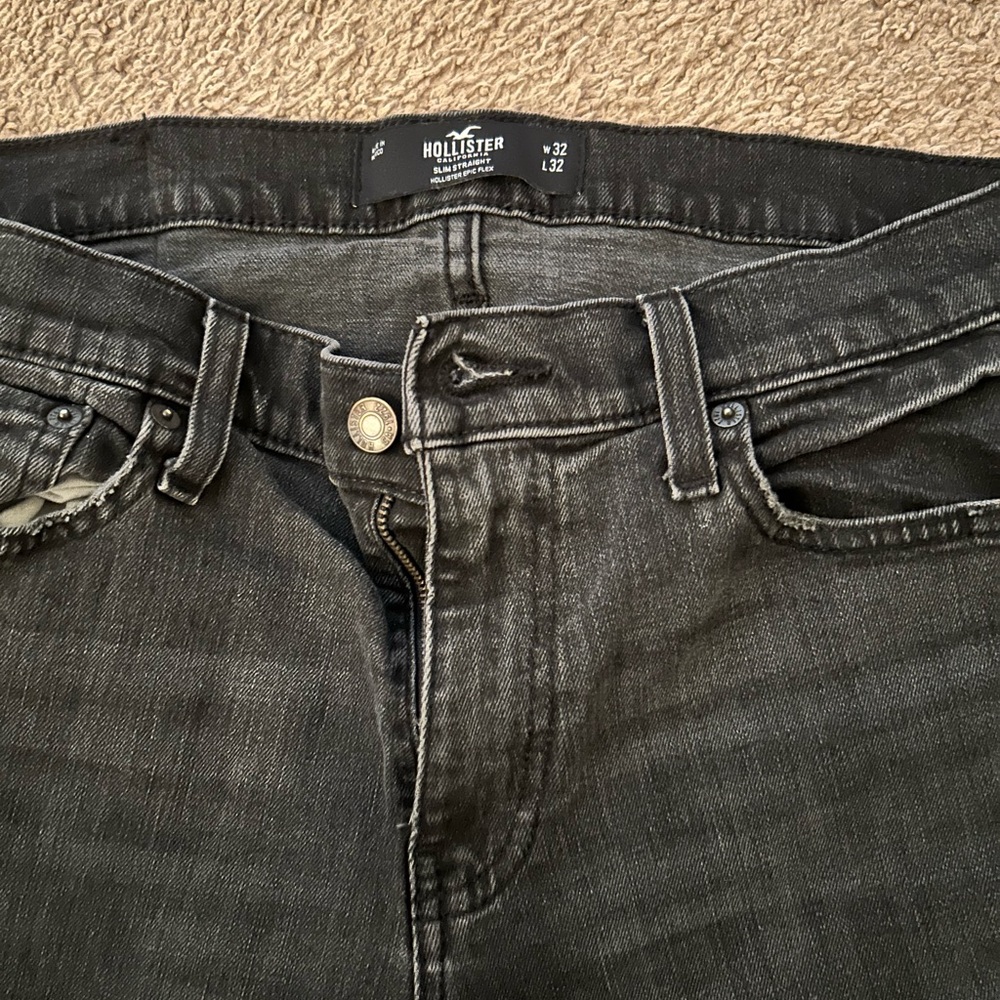 Hollister Slim Straight Men's Black Jeans